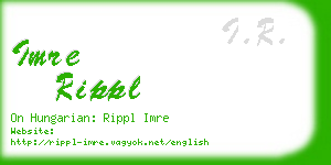 imre rippl business card